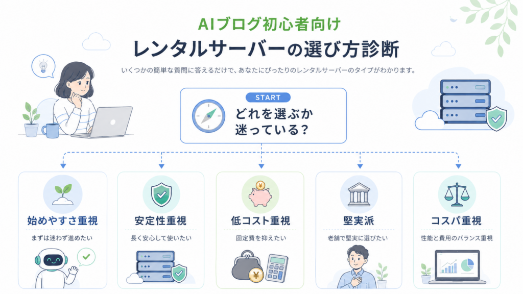 AIブログ初心者向けレンタルサーバーの選び方診断