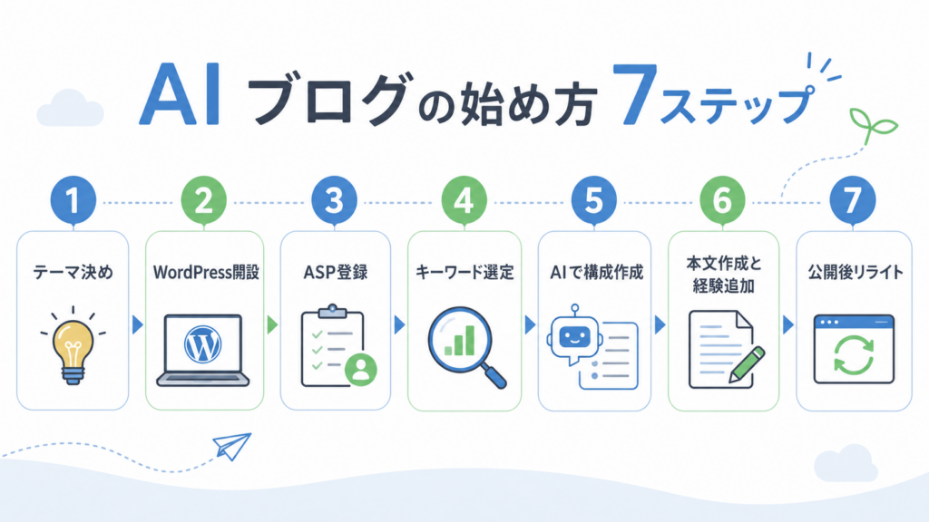 AIブログの始め方7ステップ