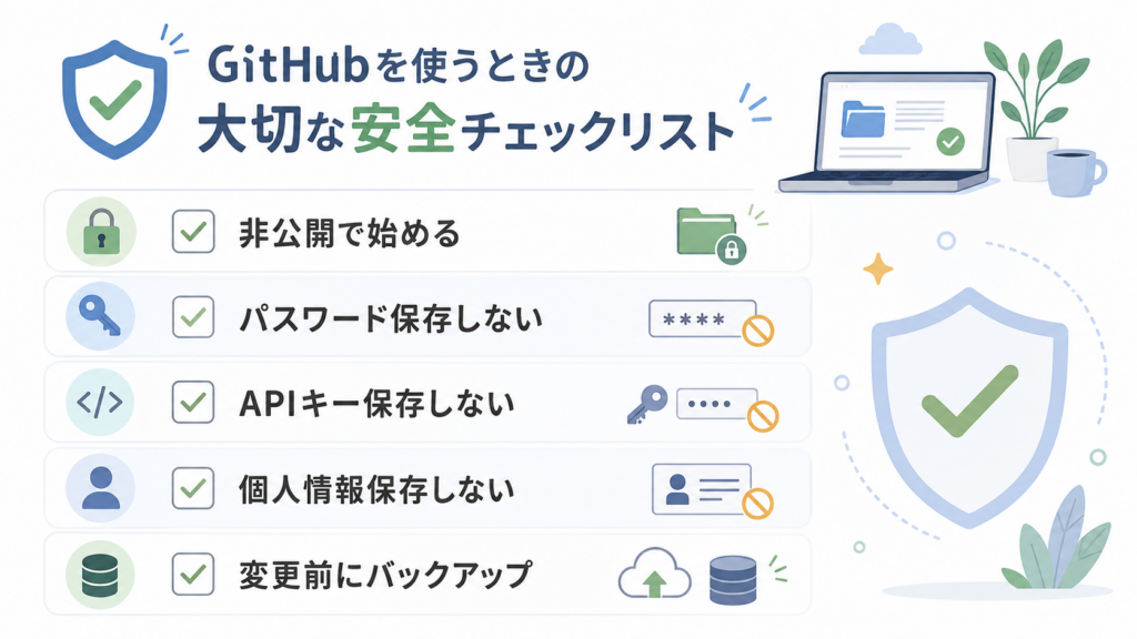 GitHubでパスワードや個人情報を保存しないための注意点