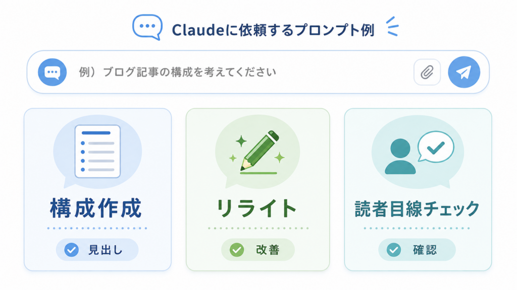 Claudeに依頼するプロンプト例をまとめた図解