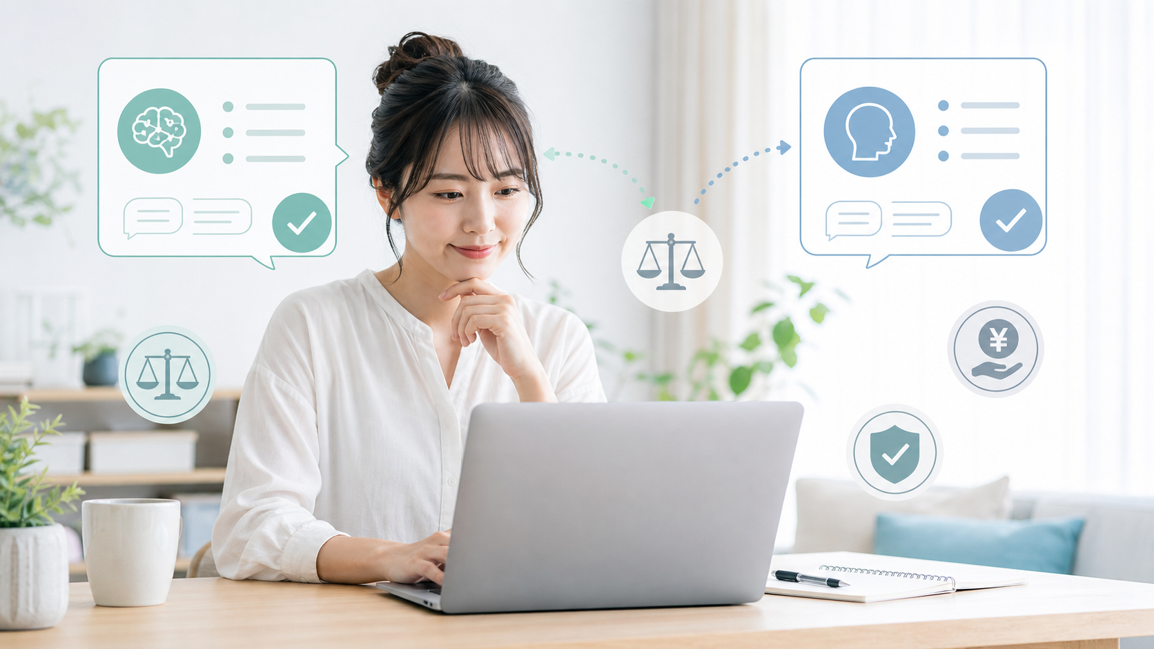 ChatGPTとClaudeの違いを徹底比較｜初心者におすすめなのはどっち？の内容を表す初心者向けアイキャッチ画像