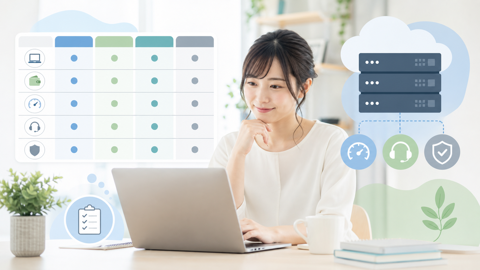 おすすめレンタルサーバー比較｜初心者向けに失敗しない選び方を解説の内容を表す初心者向けアイキャッチ画像